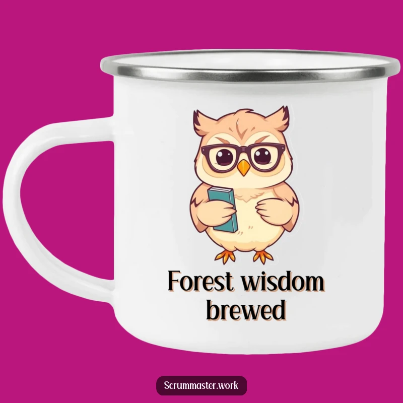 Funny Owl Glasses Nodding Camping Mug - Outdoorsy Intellectual Brew