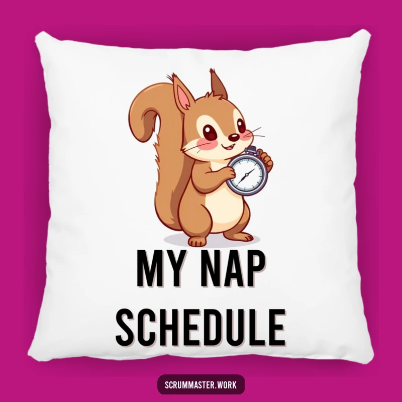 Funny Squirrel Pillow: Cozy Up with This Hilarious Timekeeping Companion!