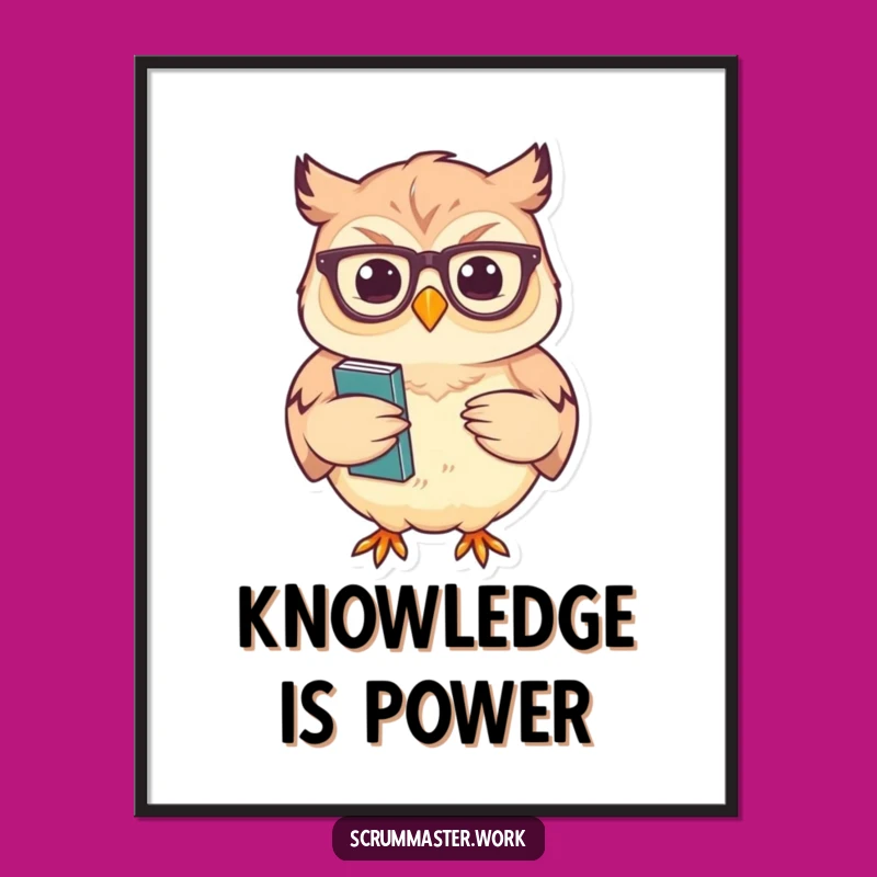 Funny Owl Glasses Nodding Digital Print - Instant Intellectual Art