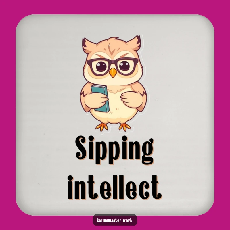 Funny Owl Glasses Nodding Coaster - Protect Surfaces with Wisdom