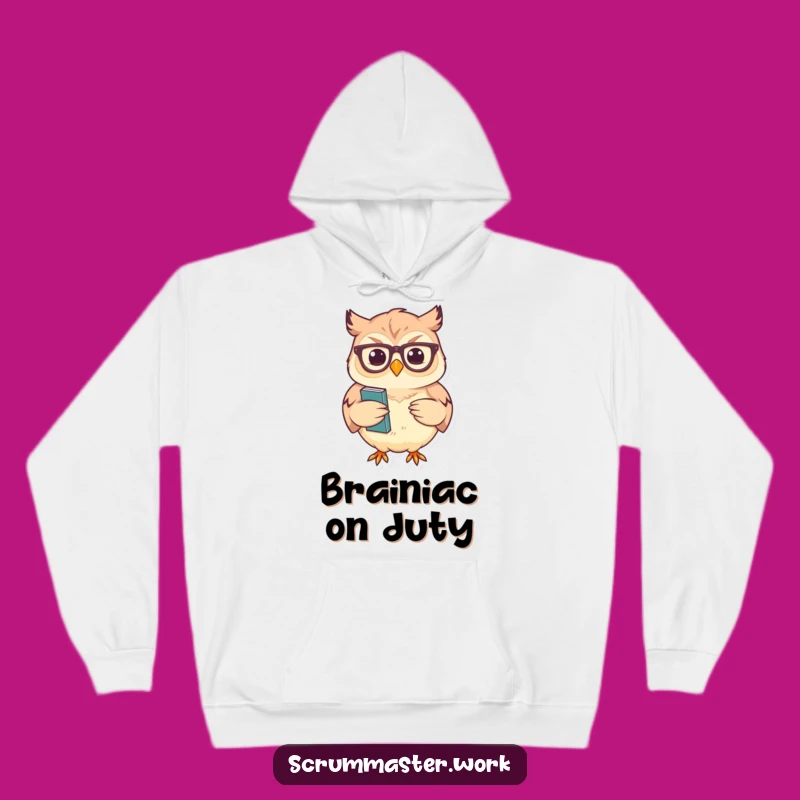 Funny Owl Glasses Sagely Hoodie - Cozy Intellectual Comfort