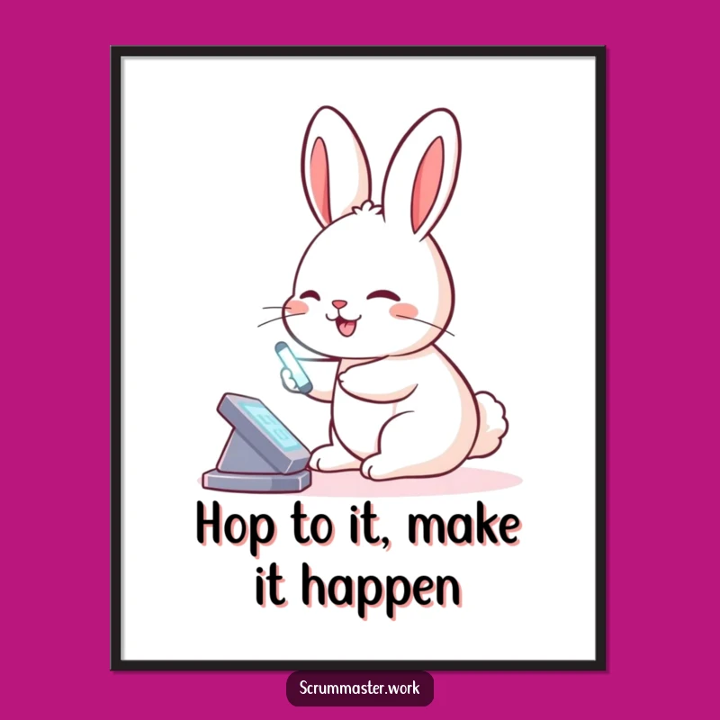 Free Printable Rabbit Wall Art: Virtual Tapping - Modern Downloadable Decor!