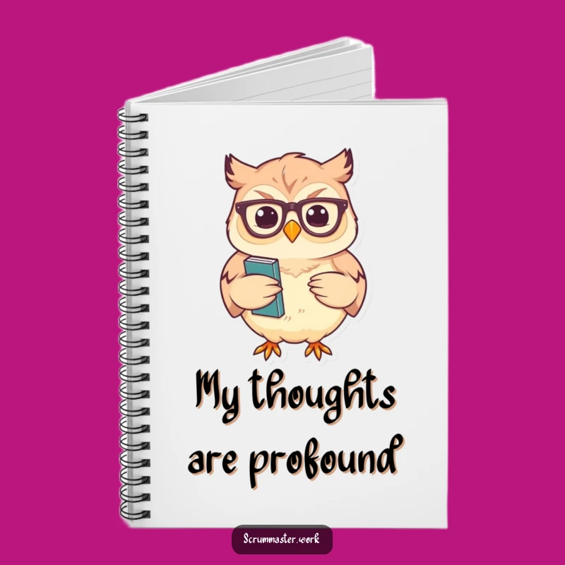 Funny Owl Glasses Nodding Notebook - For Sagely Thoughts & Notes