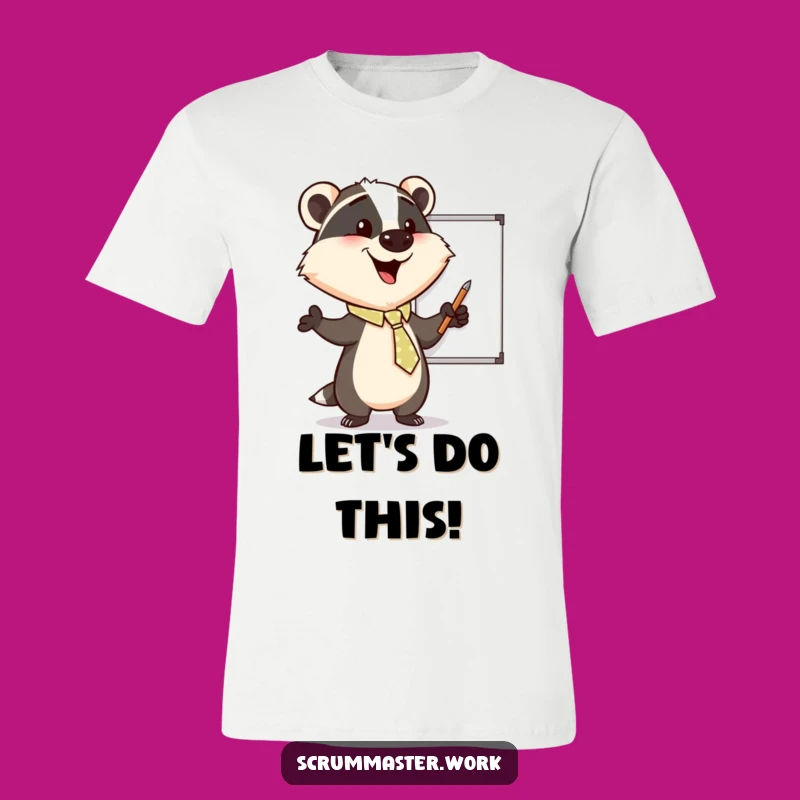Funny Badger Tie Enthusiastic T-Shirt - Bold Presentation Apparel