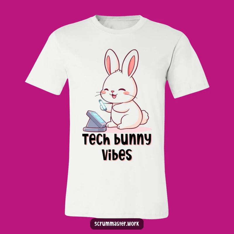 Funny Rabbit Virtual Board T-Shirt - Modern & Humorous Tech Apparel