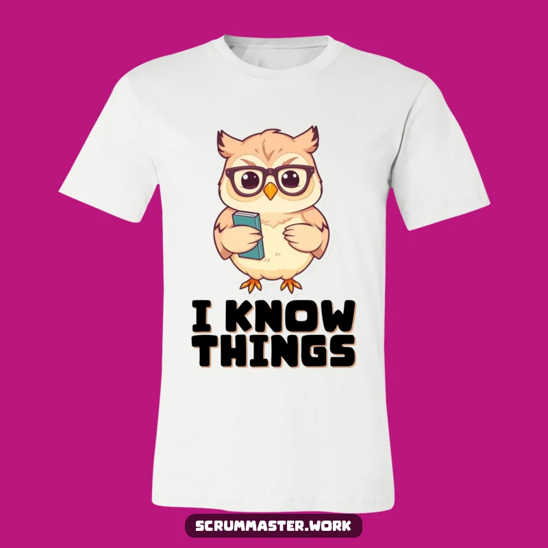 Funny Owl Glasses Sagely T-Shirt - Intellectual & Humorous Apparel