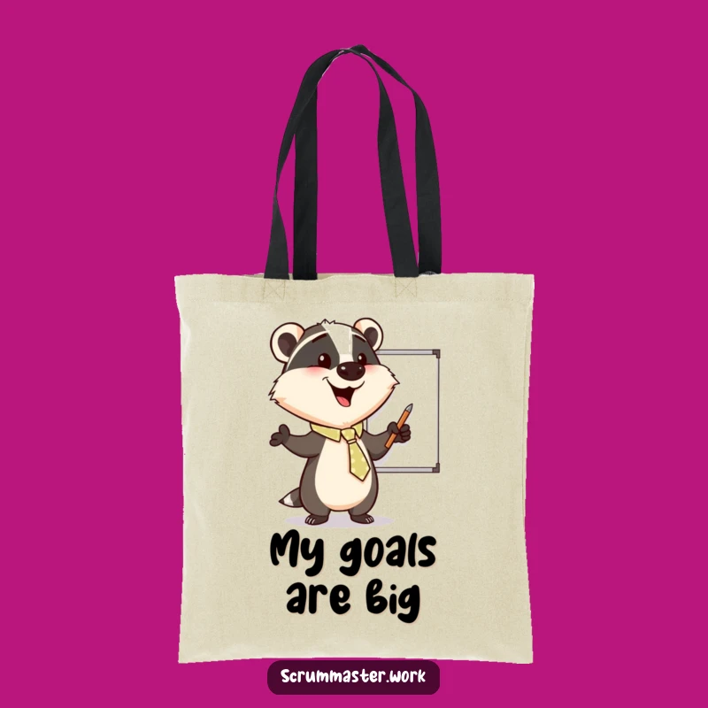 Funny Badger Tie Whiteboard Tote Bag - Chic Presentation Accessory